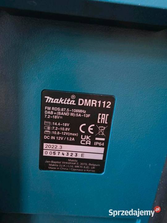 Radio Makita z baterią i ładowarką Iława sprzedam