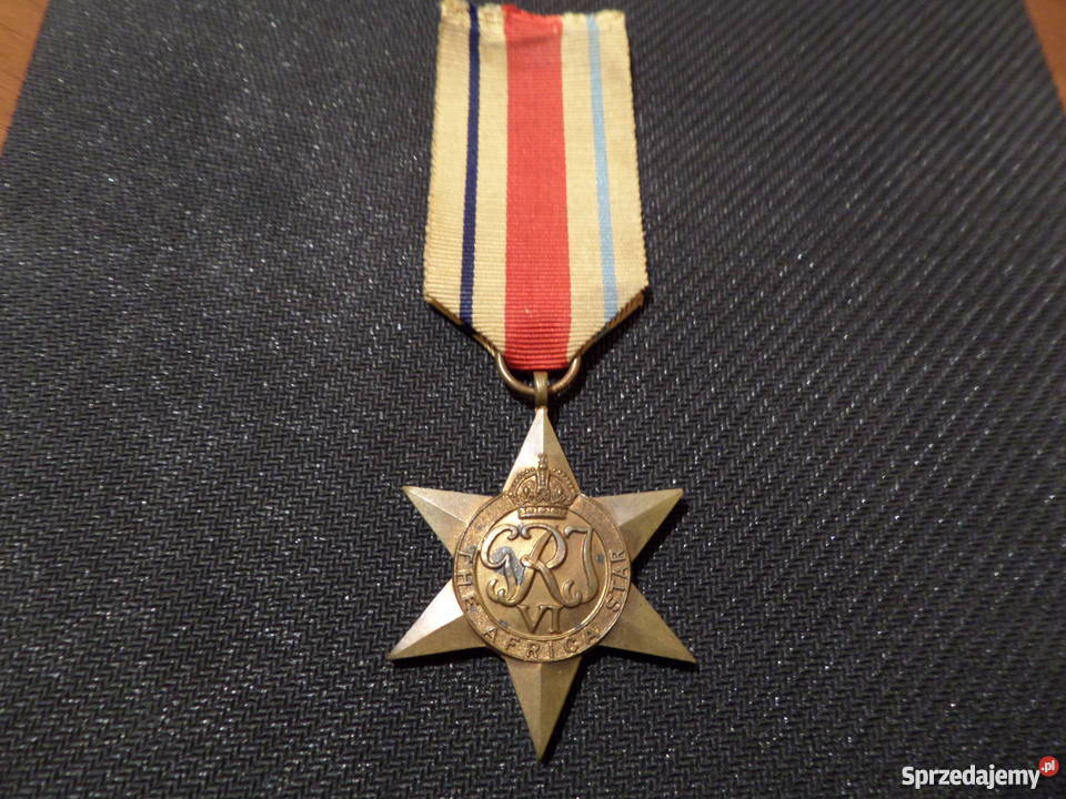 Brytyjska Gwiazda Afrykę The Africa Star Militaria wielkopolskie Poznań