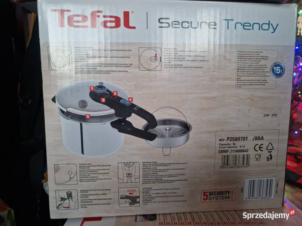 NOWY Szybkowar TEFAL Secure Trendy 6L sitko do Wrocław