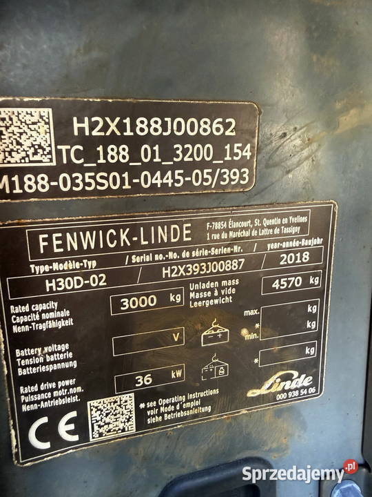 wózek widłowy LINDE H30D02 EVO diesel kabina Wózki widłowe łódzkie Działoszyn