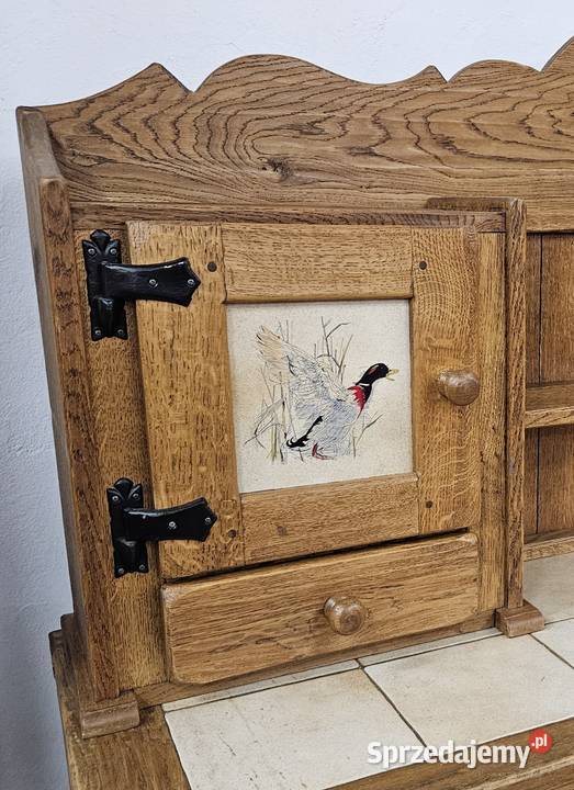 Dębowa jadalnia komplet rustykalny do kuchni małopolskie Nowy Sącz