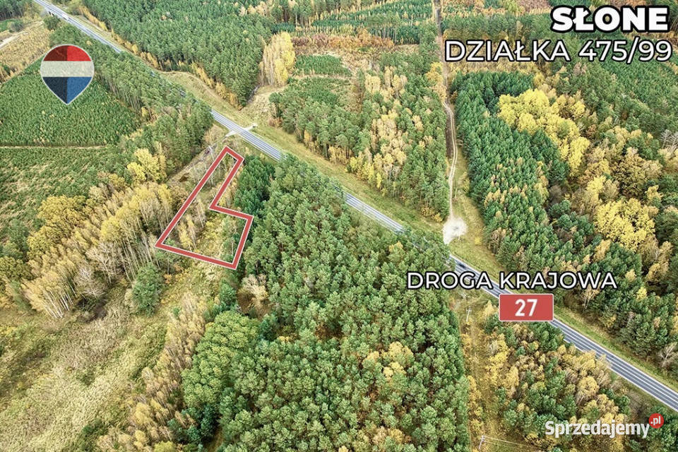 Na sprzedaż działka drodze 27 z MPZG Słone