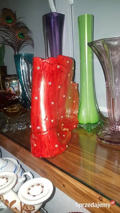 Sygnowana Ceramika Artystyczna wazon Sejny