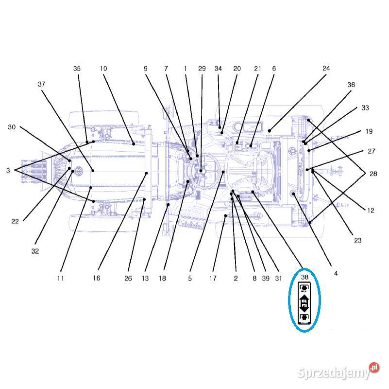 Naklejka MID PTOWOM LS Tractor TRG980 40008812 Tajęcina