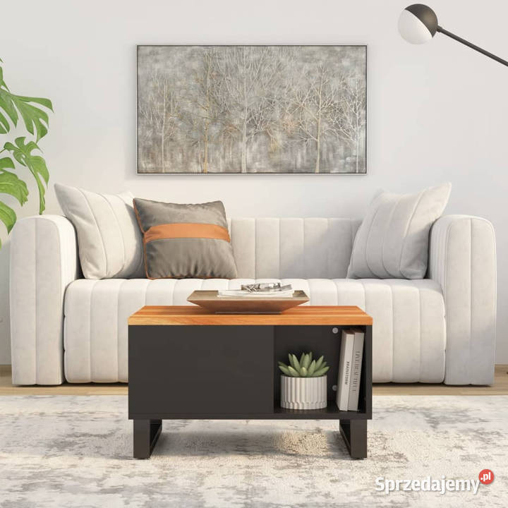 Stolik kawowy 60x50x35 lite drewno akacjowe Warszawa