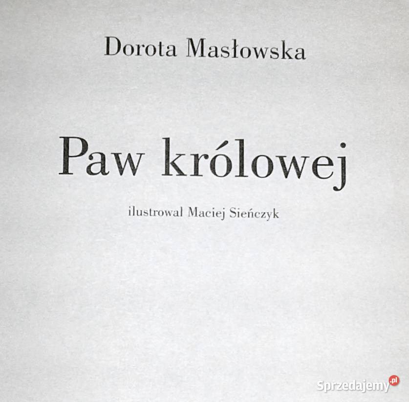 Paw królowej Dorota Masłowska