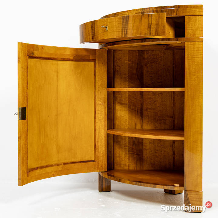 Kątnik Komoda Narożna Biedermeier Orzech Połsyk