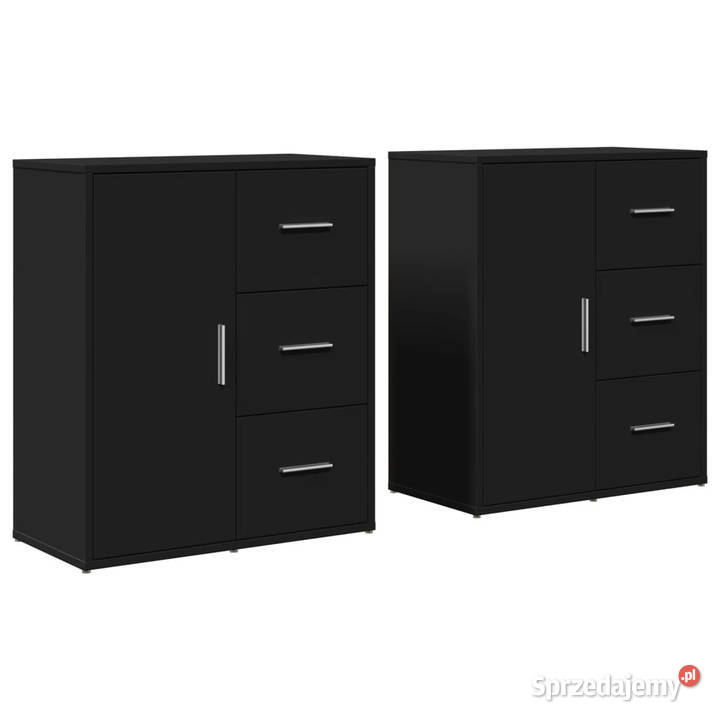 Szafki 2 czarne 60x31x70 materiał drewnopochodny
