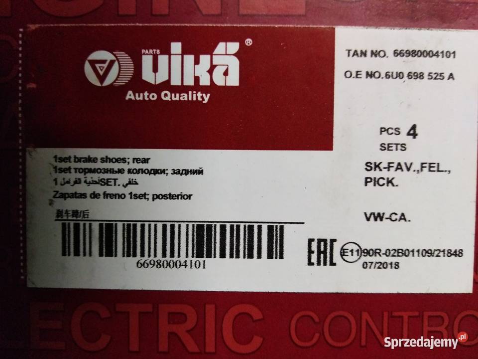 SZCZEKI HAMULCOWE AUDI SEAT SKODA VW OES Jasło