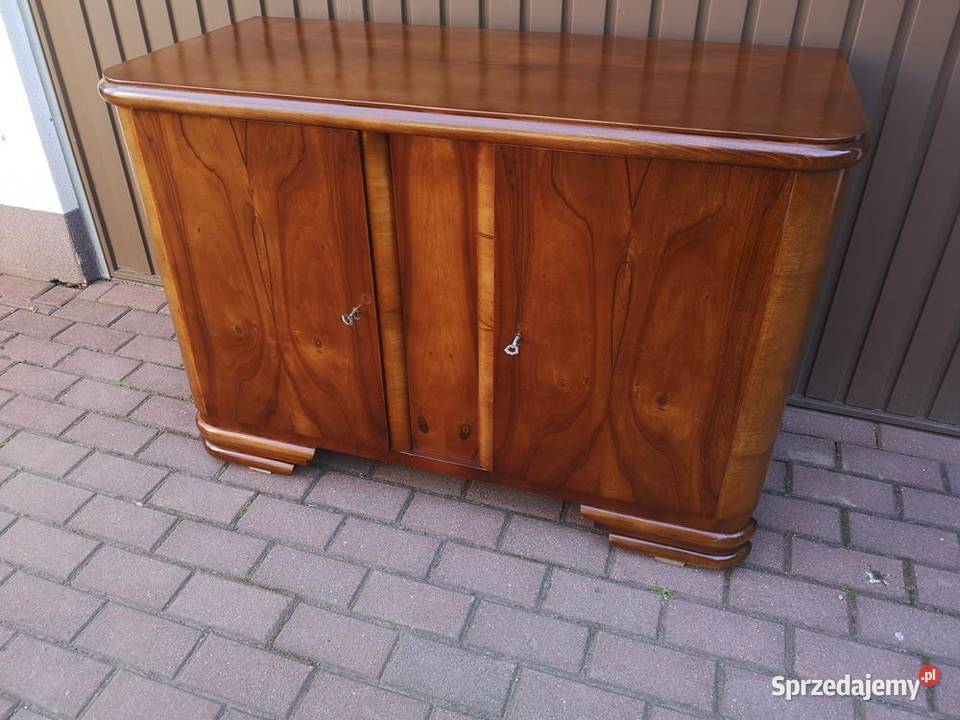 Komoda Pomocnik PRL ARTDECO Orzech Zgrabna Stara wielkopolskie