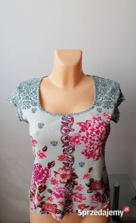 DAMSKA BLUZKA Z CEKINAMI PER UNA by MS RUK 14 kolorowy łódzkie Łódź