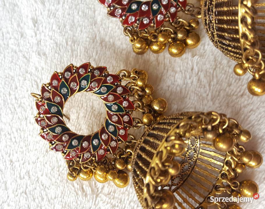 Kolczyki indyjskie pakistańskie jhumki duże Szczecin sprzedam