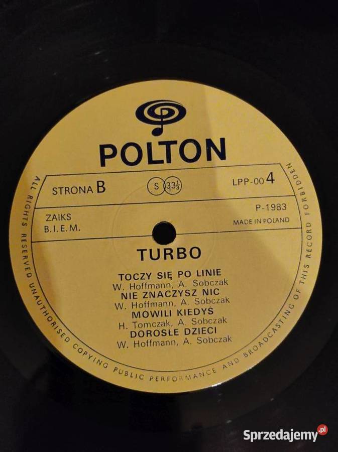 1982 Dorosłe dzieci heavymetal Turbo Płyta Kielce