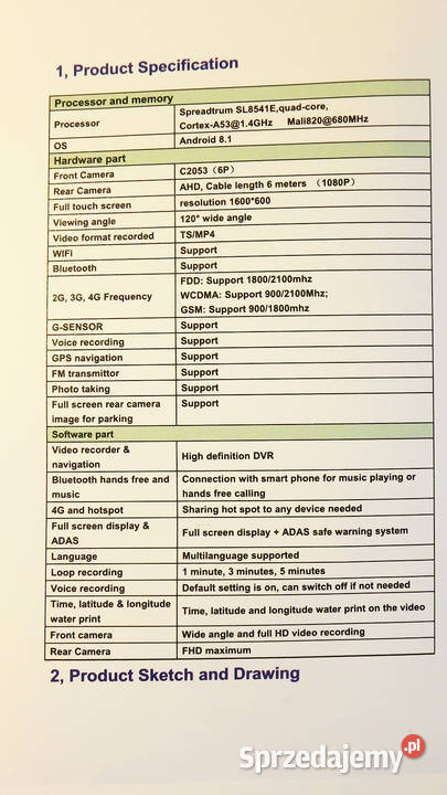kamera samochodowa przódtył GPS Książ Wielkopolski