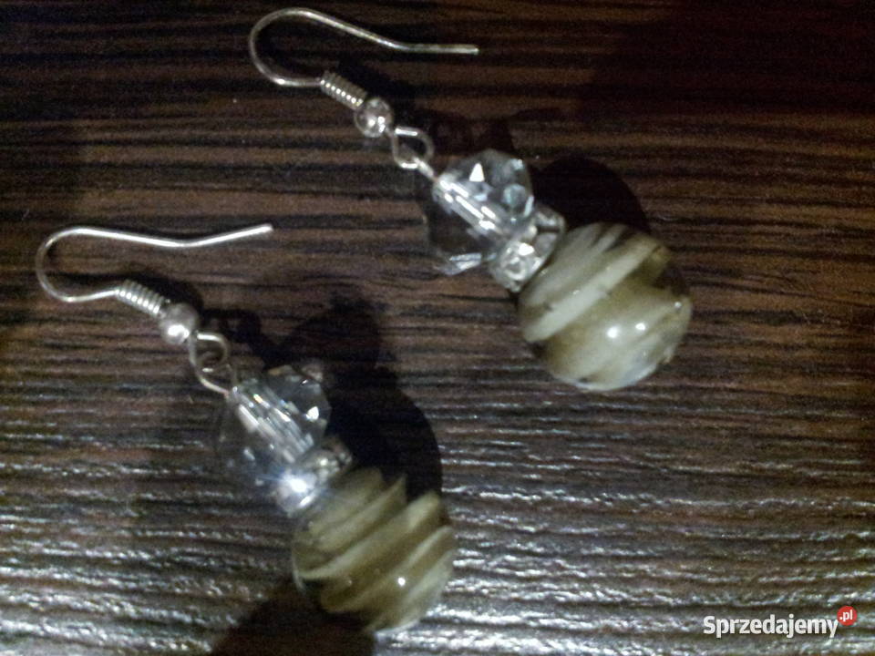 Kolczyki nowe kulki zielone Pszczyna