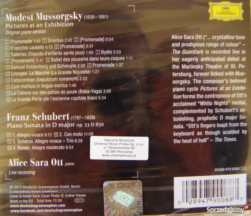 Płyta CD Pictures Alice Sara Ott nowa Płyty i kasety Rzeszów sprzedam