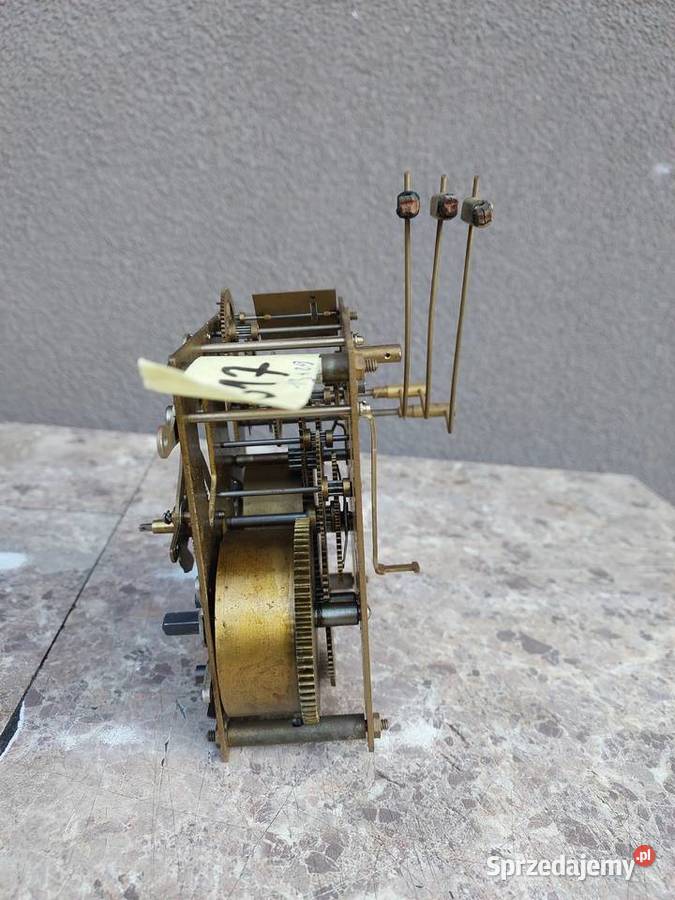 617 Mechanizm starego zegara ściennego Dufa Tczew