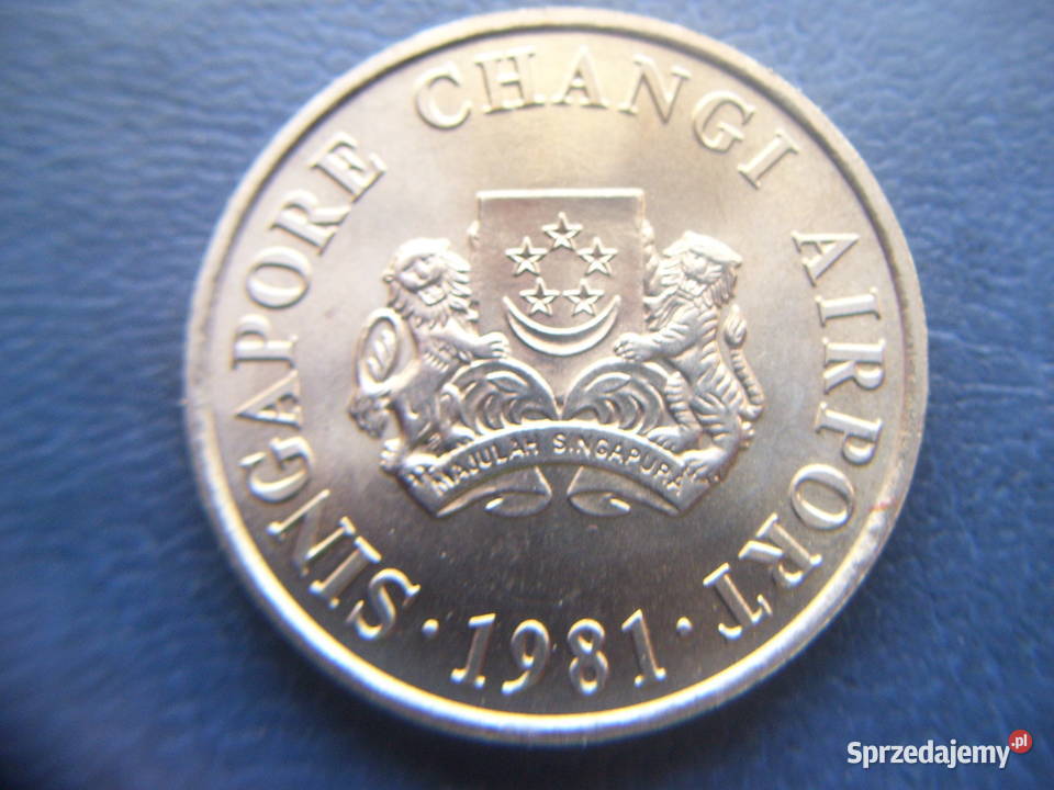 Stare monety 5 dolar 1981 Singapur