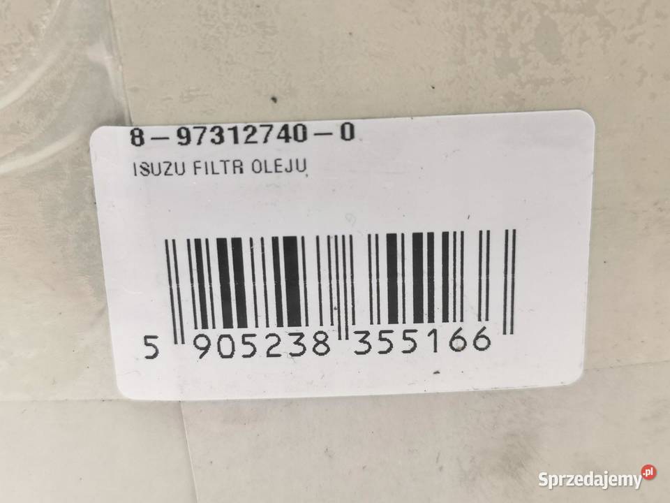 FILTR OLEJU ISUZU TFS NOWY ORYGINAŁ 8973127400