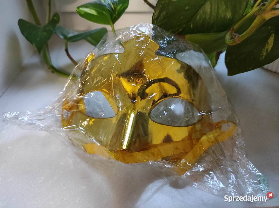 Złota maska karnawałowa nowa Rozmiar 1 sprzedam
