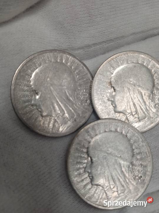 2 RP zestaw 2 złote głowa kobiety 1932r 1933r Numizmatyka Małkinia Górna