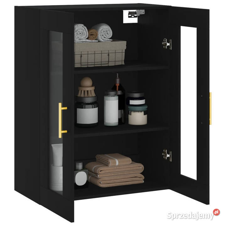 Szafka wisząca czarna 695x34x90 WM828469 Warszawa