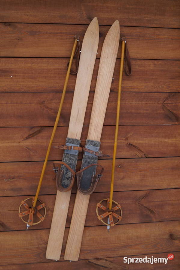 Stare narty dziecięce 100 kijki Pruchnik