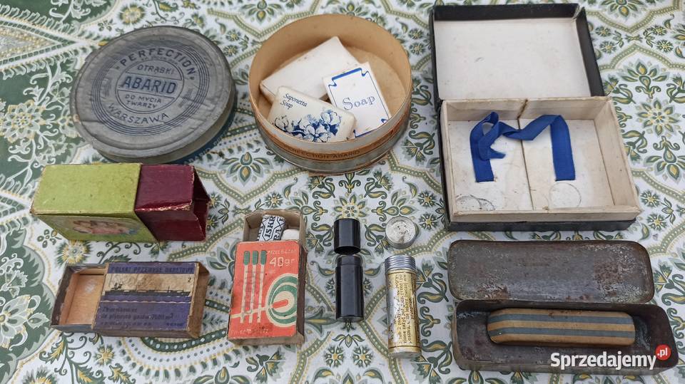 Stare przedwojenne blaszane drewniane papierowe Wieluń sprzedam