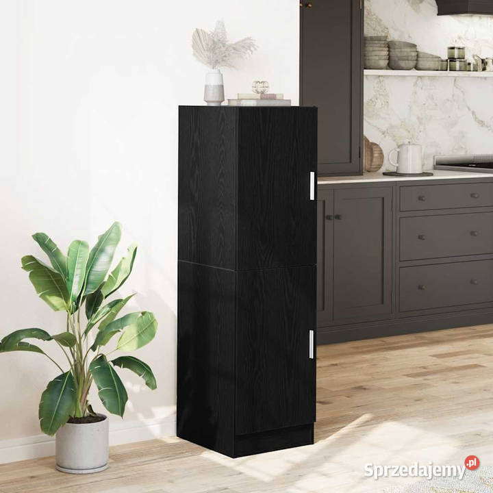 Szafka kuchenna czarna 38x415x1315 materiał