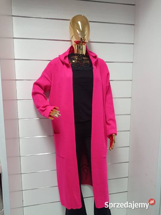 Kardigan z kapturem napisy rozmiar uniwersalny Bez wzoru Konin