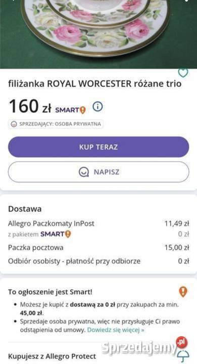 ROYAL WORCESTERurocze różane TrioROYAL GARDEN Pabianice