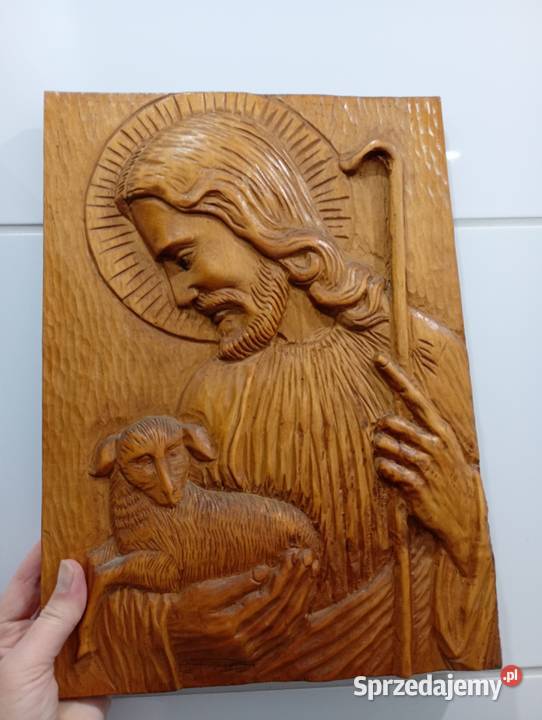 Płaskorzeźba drewniana Jezus Chrystus Suwałki