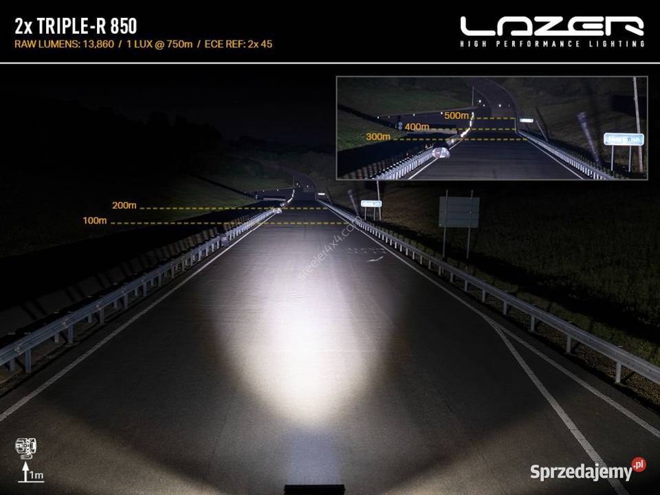Zestaw dwóch lamp LAZER TRIPLER 850 Elite w Pasłęk
