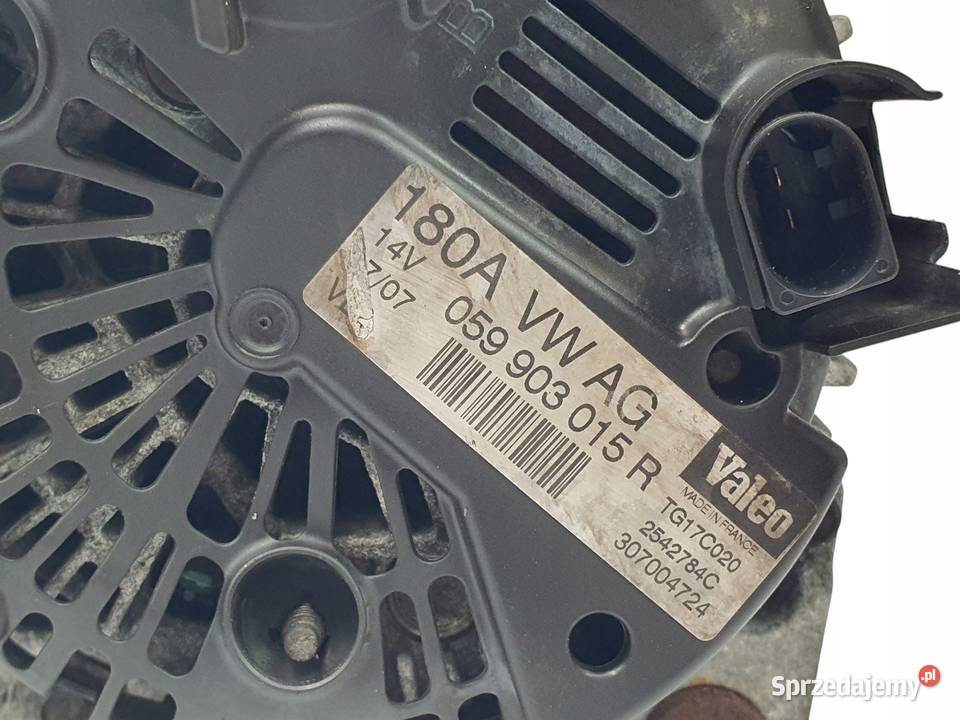 ALTERNATOR A6 C6 30 TDI Valeo 059903015R Układ elektryczny, zapłon lubelskie Chełm