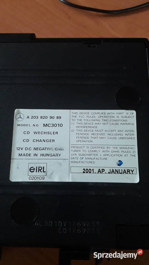 Mercedes zmieniarka CD MC3010 W203 W209 komplet Gdańsk