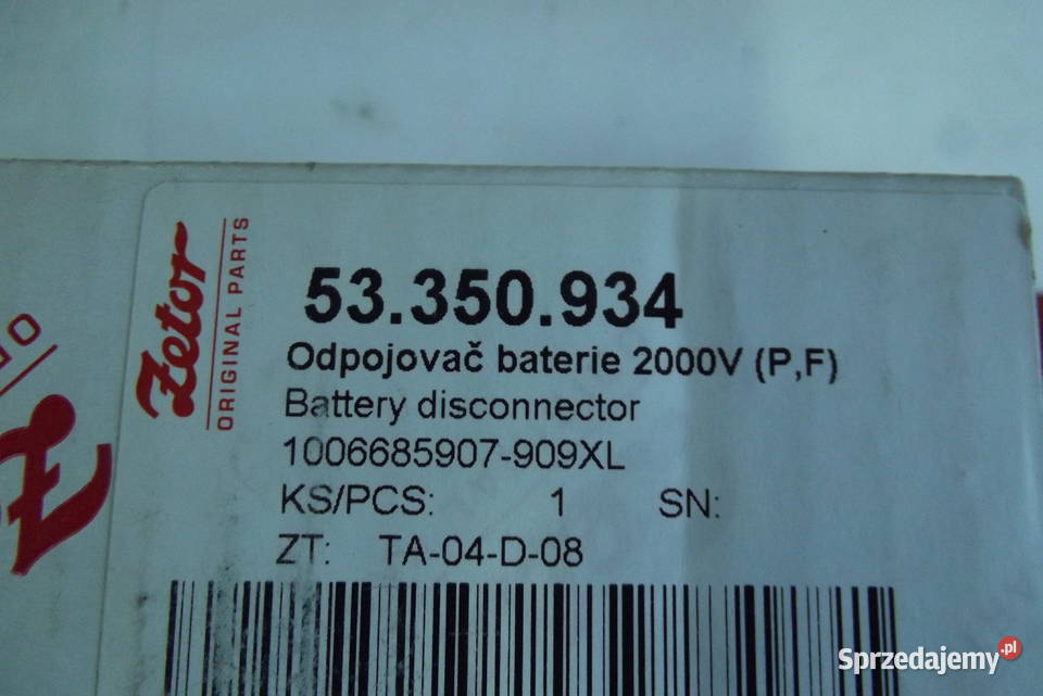 Wyłącznik masy 2000A624V Zetor ProximaForterra