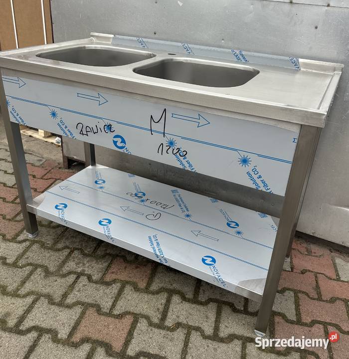 Zlew gastronomiczny 2komorowy 120x60x85 Słupia Kapitulna