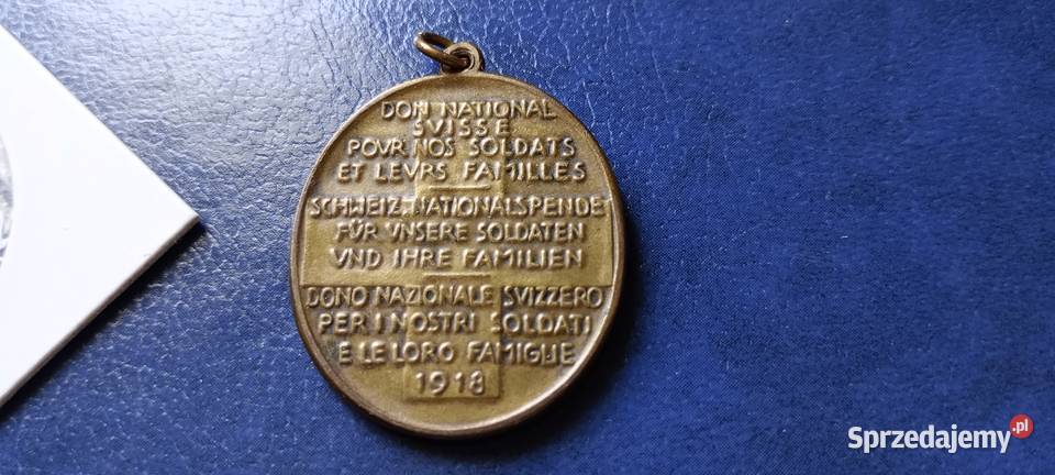 Stare monety Medal Szwajcaria 1918 139 Lesko sprzedam