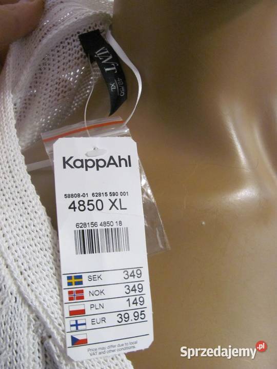 narzutka sweterek biały rozpinany KappAhl 4850 Zamość sprzedam