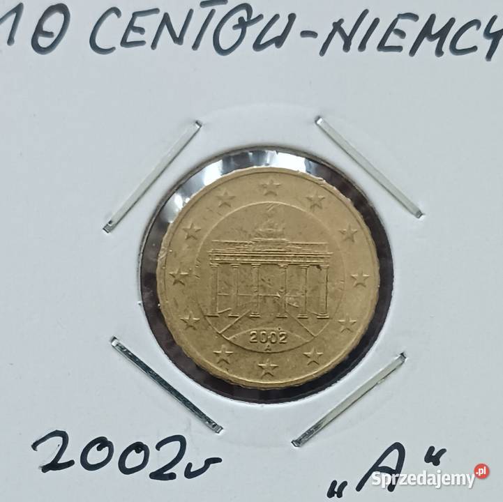 10 Centów Niemcy 2002 r men A wielkopolskie Konin