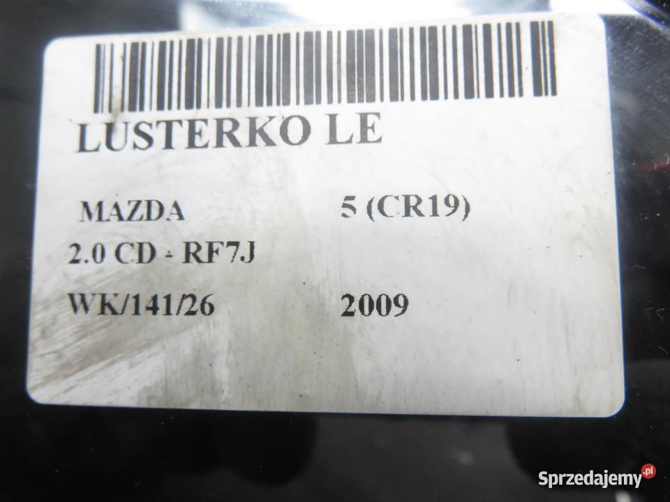 LUSTERKO LEWE MAZDA 5 CR19 32S GALAXY GREY