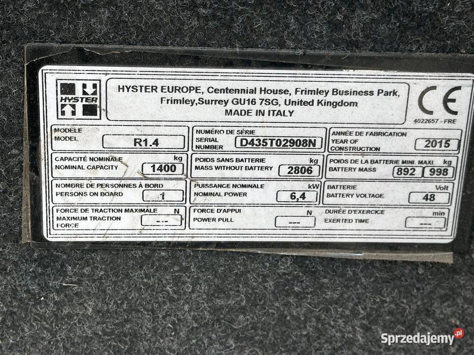 Panel sterujący display z wózka widłowego HYSTER śląskie