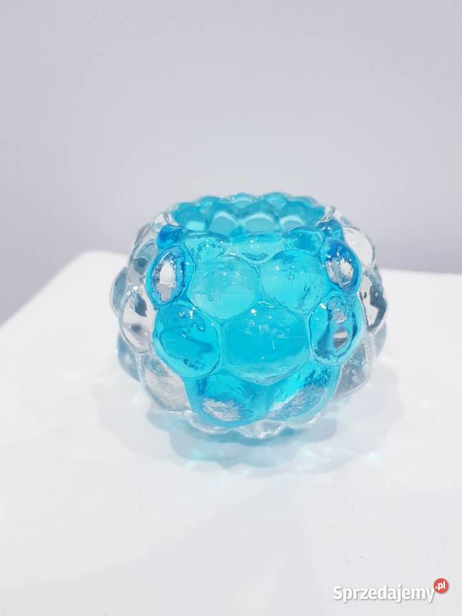 Szklany świecznik na podgrzewacze śląskie Dąbrowa Górnicza