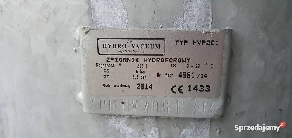 Hydrofor używany 100 sprawny szczelny mazowieckie