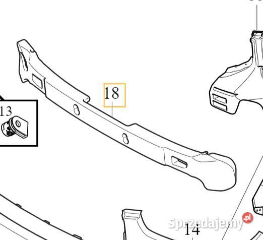 VOLVO C40 XC40 wzmocnienie absorber zderzaka