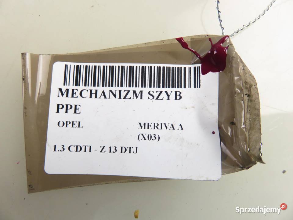 PODNOŚNIK SZYBY PRAWY PRZEDNI OPEL MERIVA A X03 Wyposażenie wnętrza