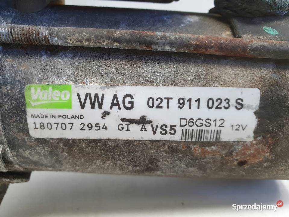 VW Golf V 14 16V ROZRUSZNIK valeo 02T911023S osobowe Janów