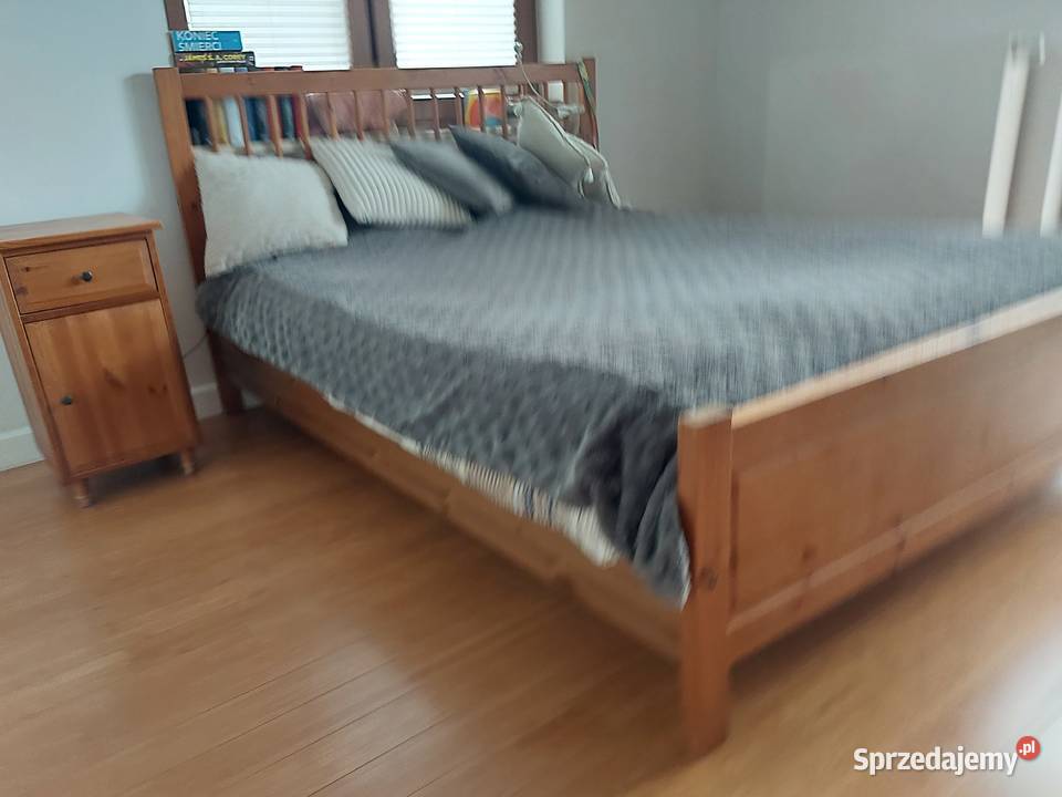 ŁÓŻKO IKEA HEMNES 2 osobowe sypialnia Skórzewo