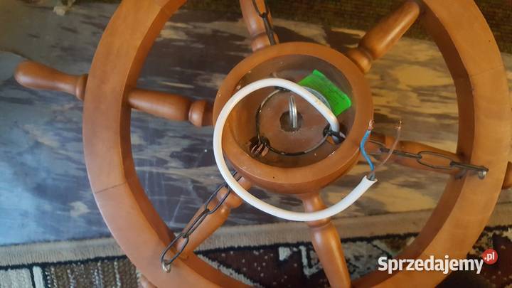 Żyrandol z koła sterowego lampa wisząca Bratkowice sprzedam