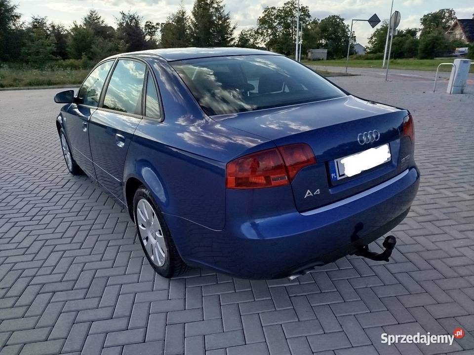 Niebieskie Audi A4 B7 19 TDI 115 Sedan ABS